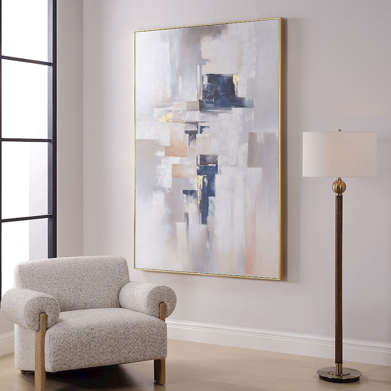 Uttermost Waterfront Geometric Abstract Art, Gold