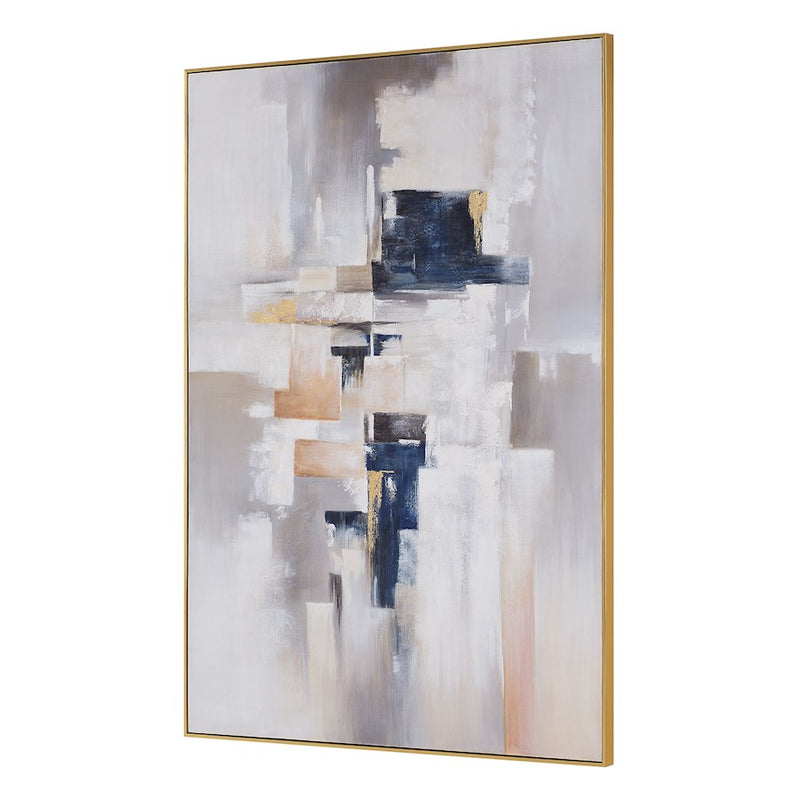 Uttermost Waterfront Geometric Abstract Art, Gold