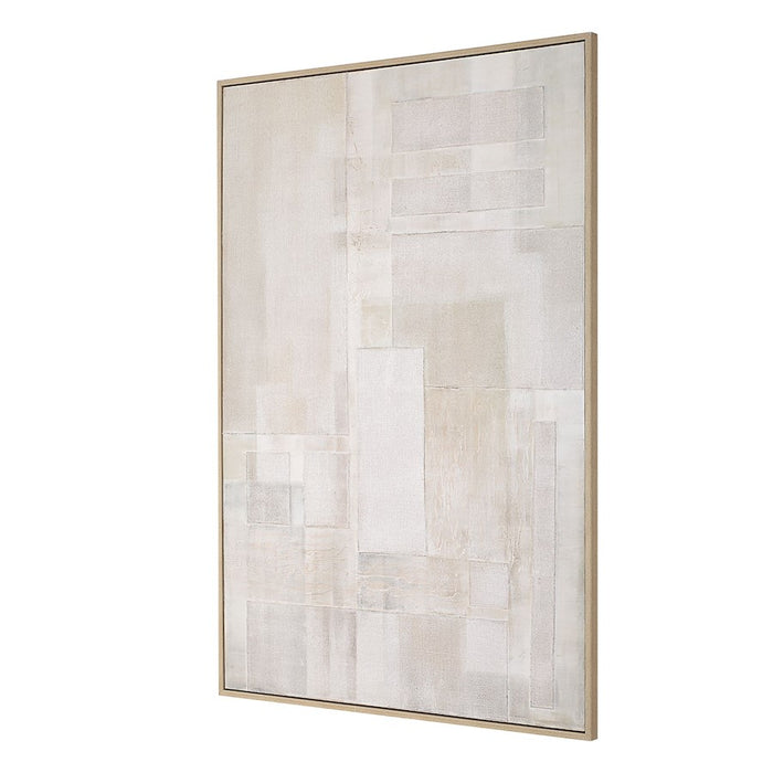 Uttermost Erase Canvas Abstract Art, Light Oak