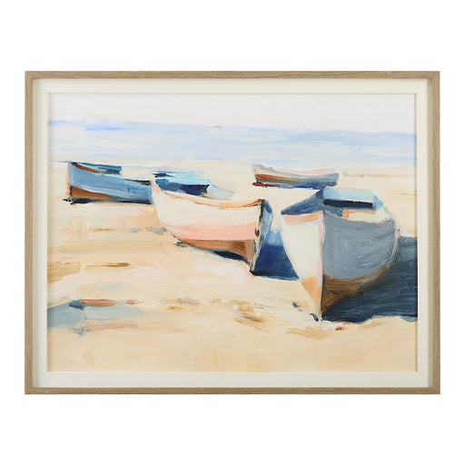 Uttermost Beached Boats Framed Print, White - 32378