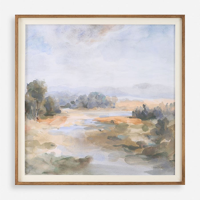 Uttermost River Afternoon Landscape Print, White - 32379