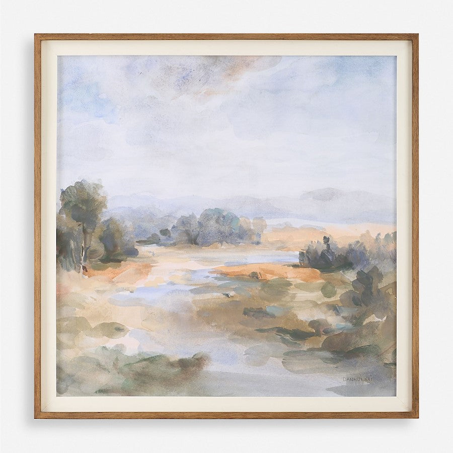 Uttermost River Afternoon Landscape Print, White - 32379