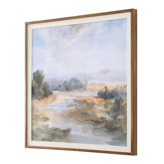 Uttermost River Afternoon Landscape Print, White