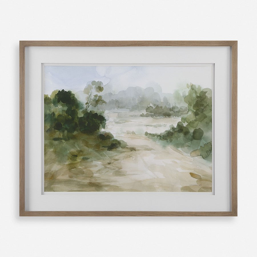 Uttermost Verdant Watercolor Landscape Print, Oak - 32381