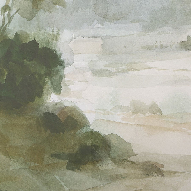 Uttermost Verdant Watercolor Landscape Print, Oak