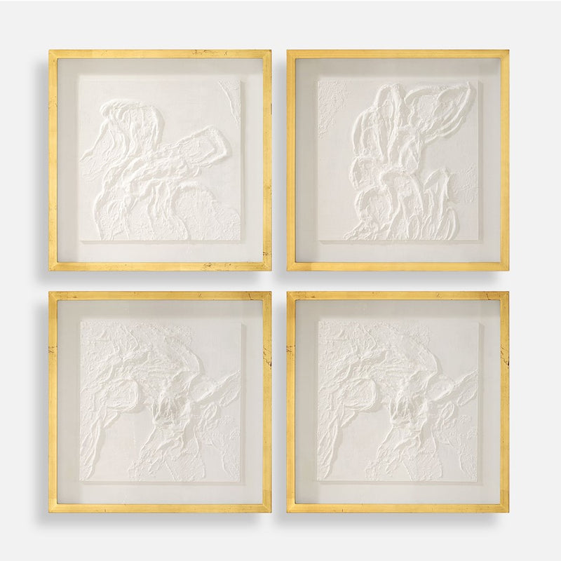 Uttermost Fourfold Framed Prints Set of 4, Gold - 32387