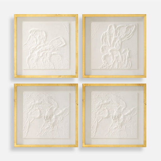 Uttermost Fourfold Framed Prints Set of 4, Gold - 32387