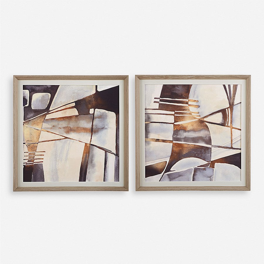 Uttermost Vetrina Framed Abstract Prints Set of 2 - 32390