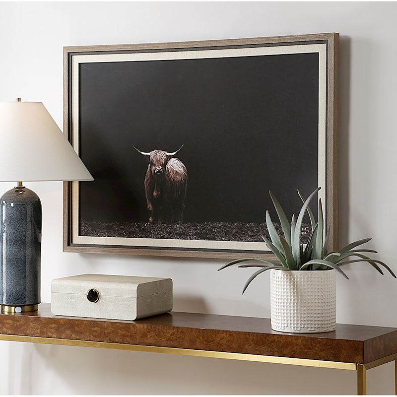 Uttermost King Of The Hill Framed Bovine Print