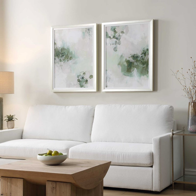 Uttermost Heat Of The Moment Hand Painted Canvas, White