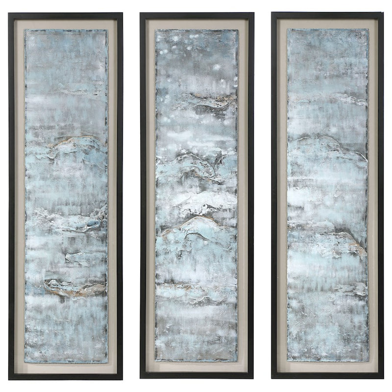 Uttermost Ocean Swell Painted Metal Art, Set Of 3, 3 Cartons