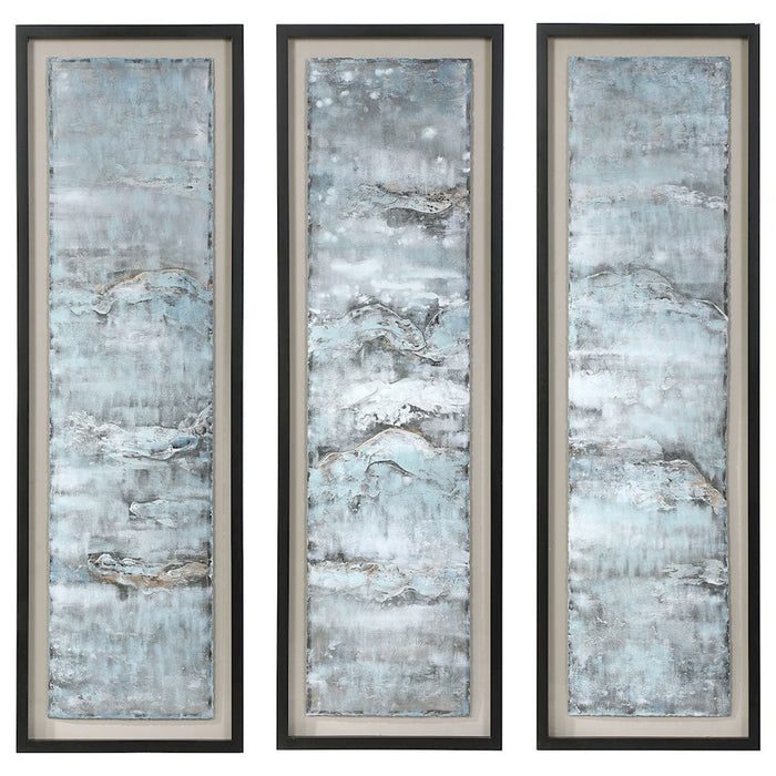 Uttermost Ocean Swell Painted Metal Art, Set Of 3, 3 Cartons