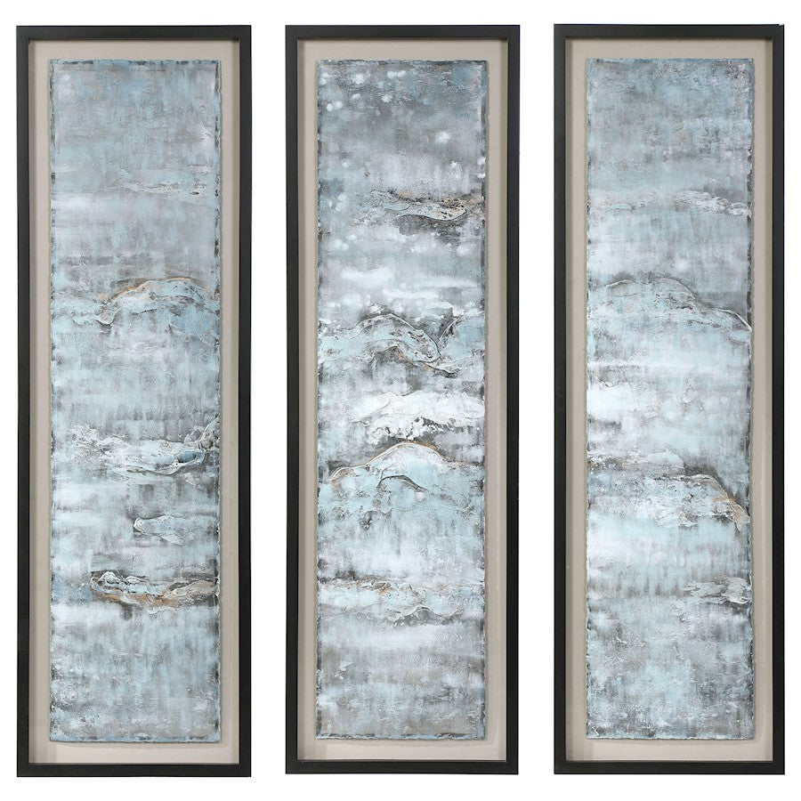 Uttermost Ocean Swell Painted Metal Art, Set Of 3, 3 Cartons