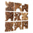 Uttermost Talia Wood Wall Decor Set of 9, Natural