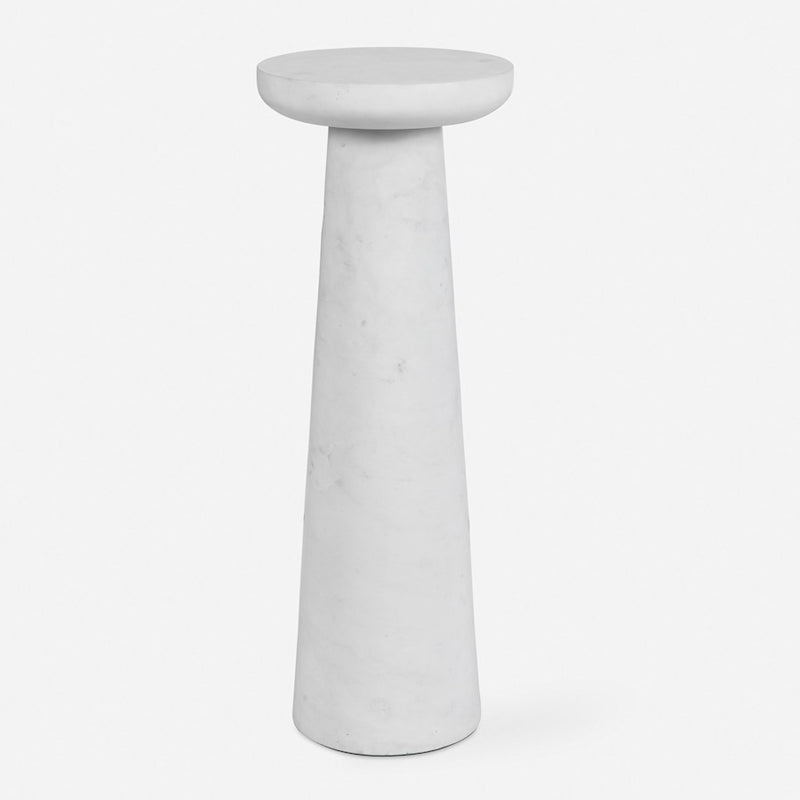 Uttermost Lirra White Marble Drink Table - 50021