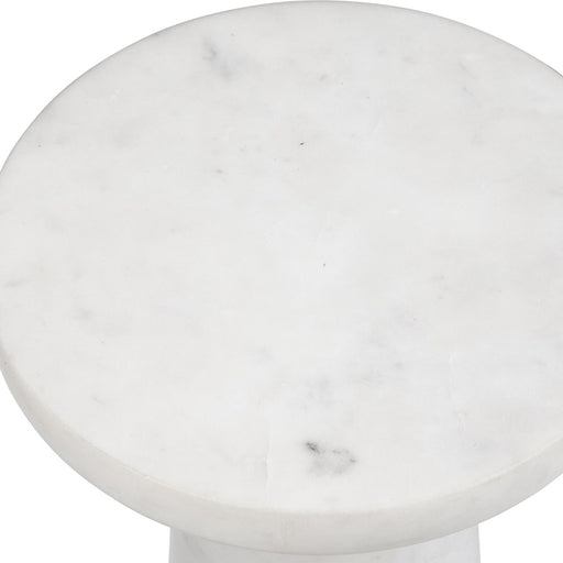 Uttermost Lirra White Marble Drink Table