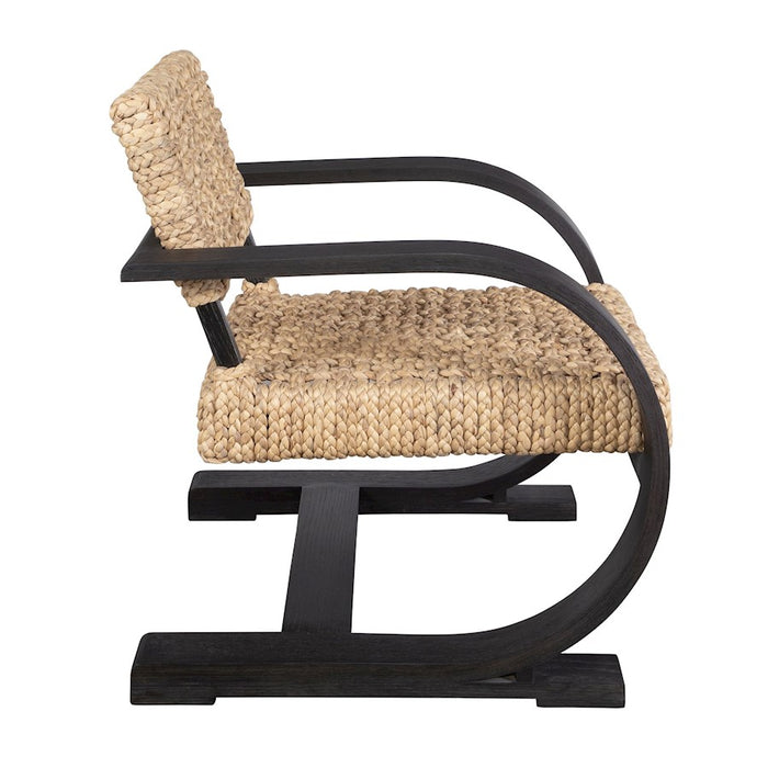 Uttermost Rehema Black Accent Chair, Oak