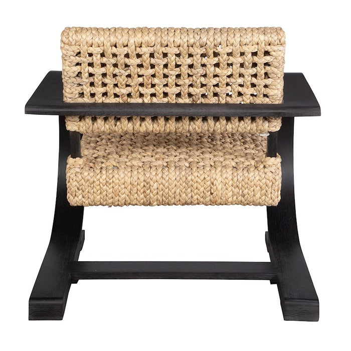 Uttermost Rehema Black Accent Chair, Oak