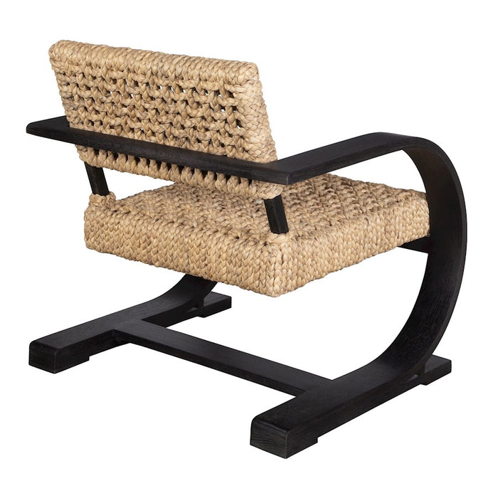 Uttermost Rehema Black Accent Chair, Oak