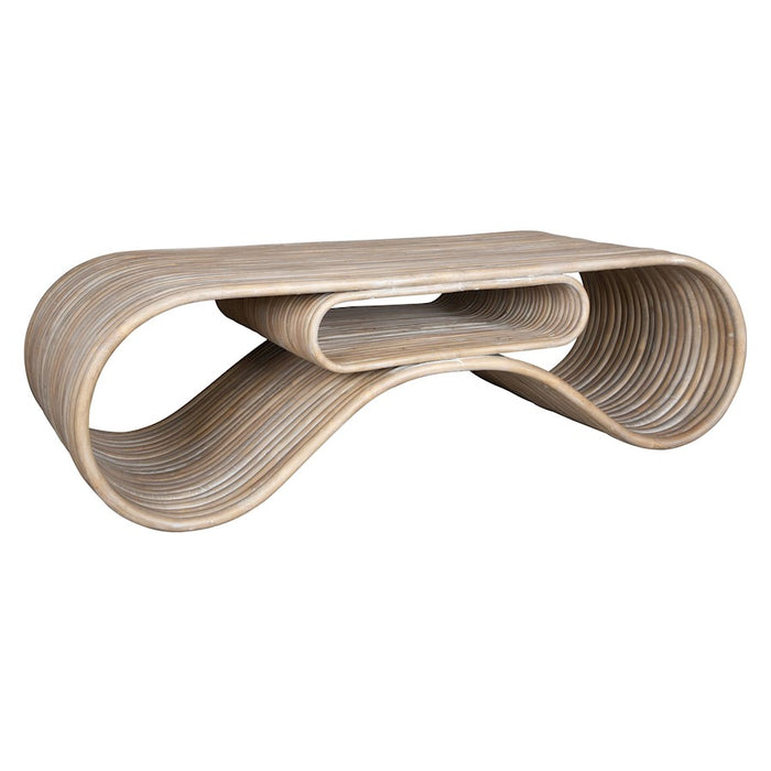 Uttermost Montrose Rattan Coffee Table, White