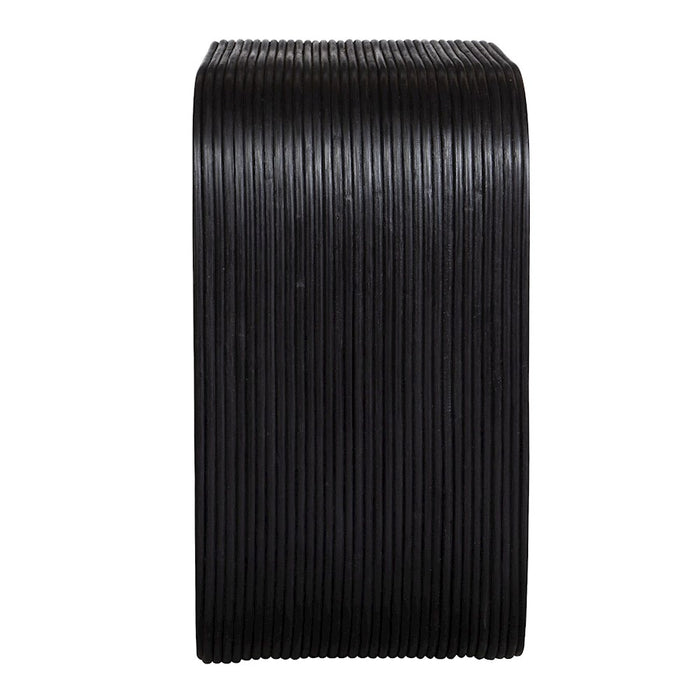 Uttermost Compton Rattan Side Table, Black