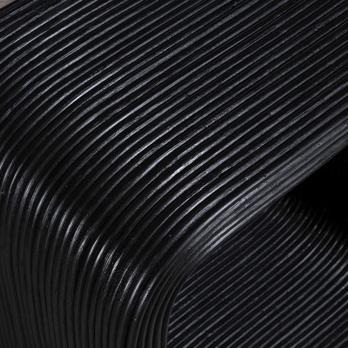 Uttermost Compton Rattan Side Table, Black