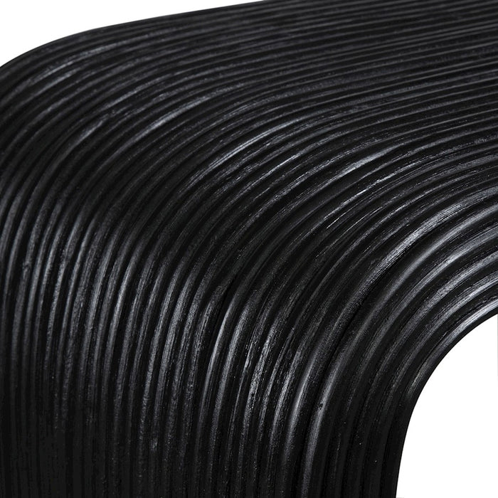 Uttermost Compton Rattan Side Table, Black