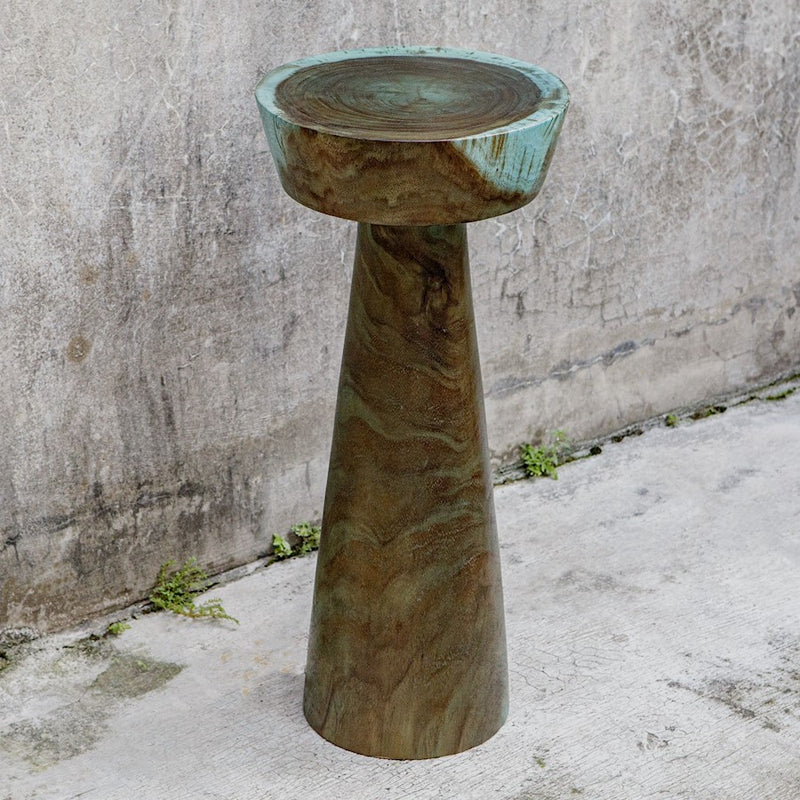 Uttermost Mano Blue-Green Drink Table, Natural