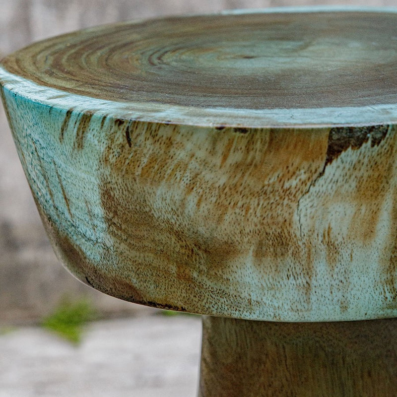 Uttermost Mano Blue-Green Drink Table, Natural