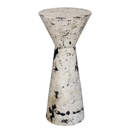 Uttermost Lenora Stone Drink Table, Black Resin