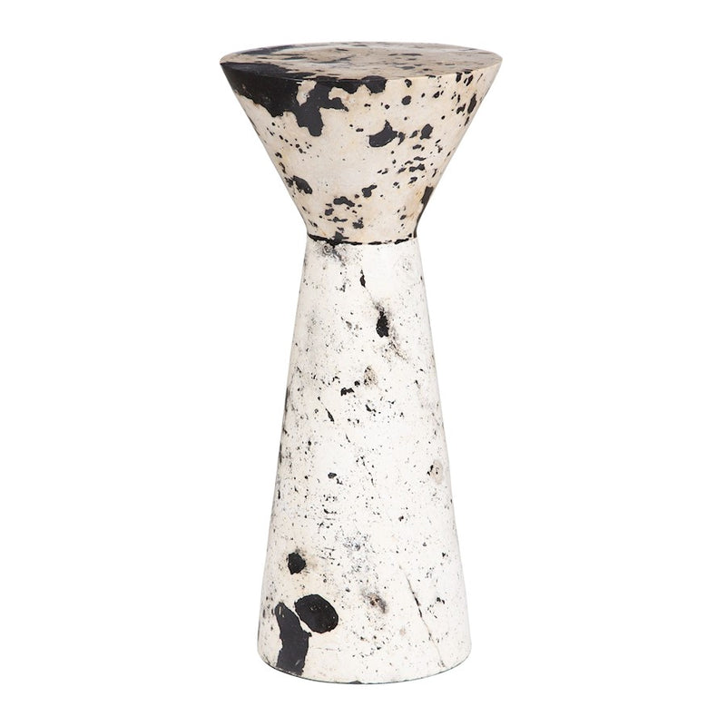 Uttermost Lenora Stone Drink Table, Black Resin