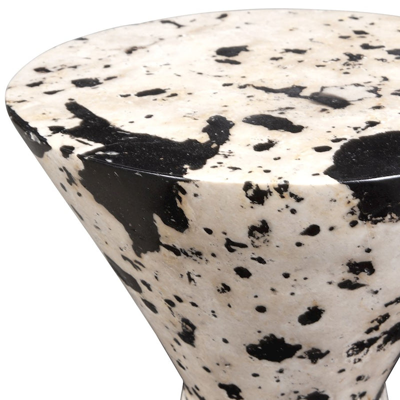 Uttermost Lenora Stone Drink Table, Black Resin