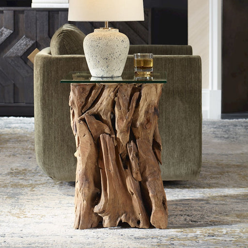 Uttermost Rozel Teak Wood End Table