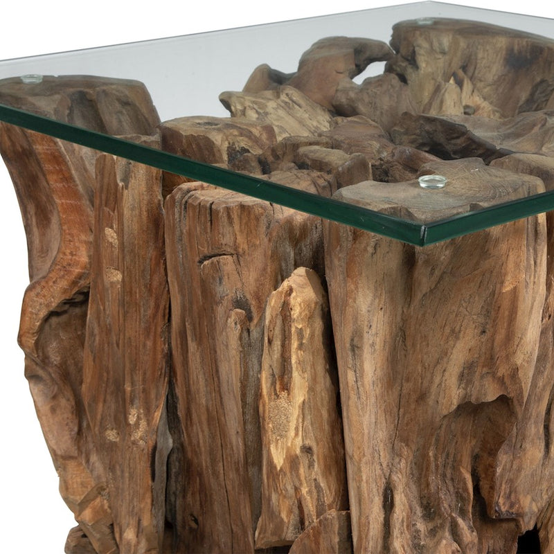 Uttermost Rozel Teak Wood End Table