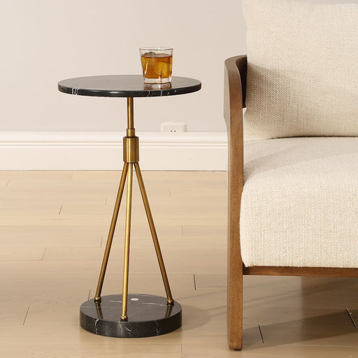 Uttermost Rosston Black Marble Accent Table