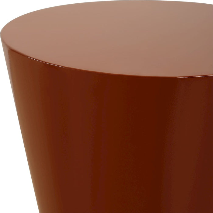 Uttermost Hepler Gloss Terracotta Drink Table