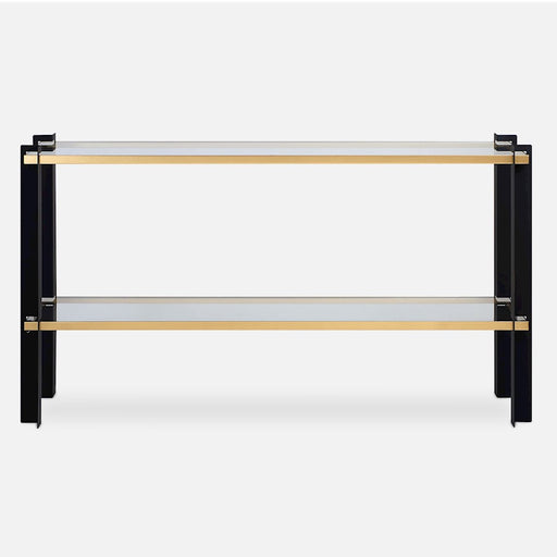 Uttermost Cunene Contemporary Console Table, Black/Gold - 50073