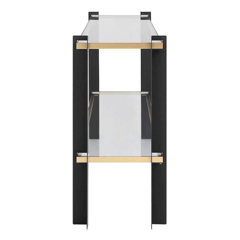 Uttermost Cunene Contemporary Console Table, Black/Gold