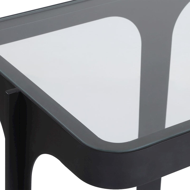 Uttermost Atchison Iron Console Table, Black
