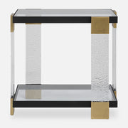 Uttermost Bendena Modern Side Table, Black/Brass - 50075