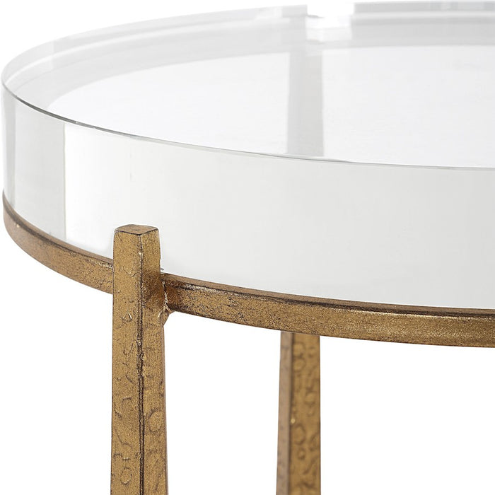 Uttermost Midas Antique Gold Accent Table