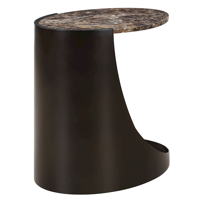 Uttermost Welling Modern Metal Side Table, Chocolate