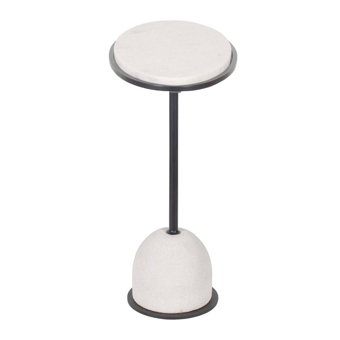 Uttermost Morro White Marble Side Table