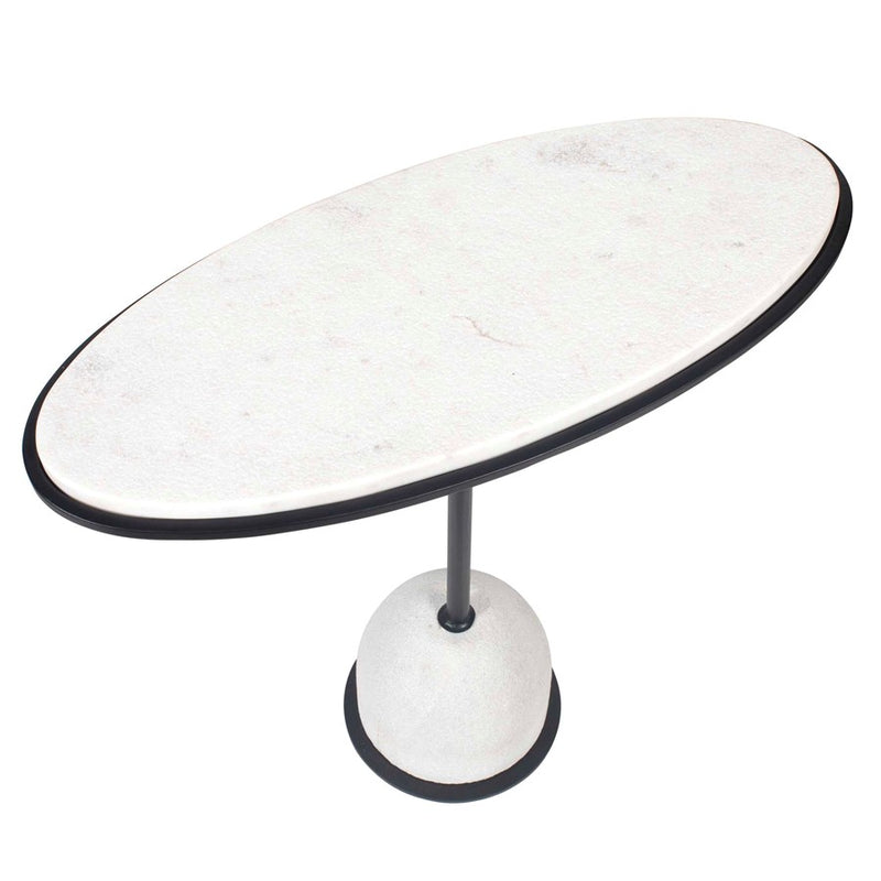 Uttermost Morro White Marble Side Table