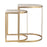 Uttermost Lindon Travertine Nesting Tables Set of 2, Gold