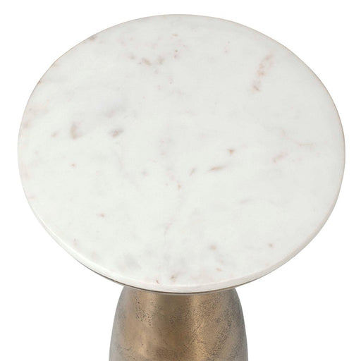 Uttermost Torin Marble/Brass Drink Table