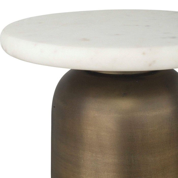 Uttermost Reiss Marble/Brass Drink Table