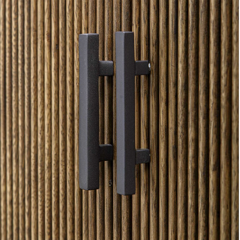Uttermost Pinstripe Tambour 2 Door Cabinet, Walnut