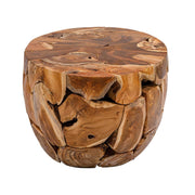 Uttermost Gareis Teak Oval Coffee Table | Hand-Assembled Solid Teak Wood | Living Room & Outdoor Patio | 48 x 24 x 16 in | Model 51121