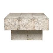 Uttermost Kotoa Bleached White Oval Coffee Table | Tamarind Wood Veneer Plinth Base | Living Room & Lounge | 50 x 30 x 16 in | Model 51140
